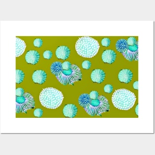 Aquarius olive green Posters and Art